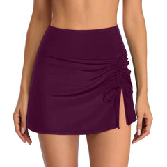 Marina | Eleganter Baderock für Damen in Weinrot