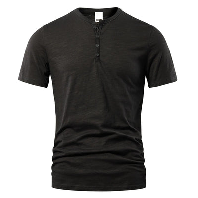 Herren Lässig Henley T-Shirt | Klassisch