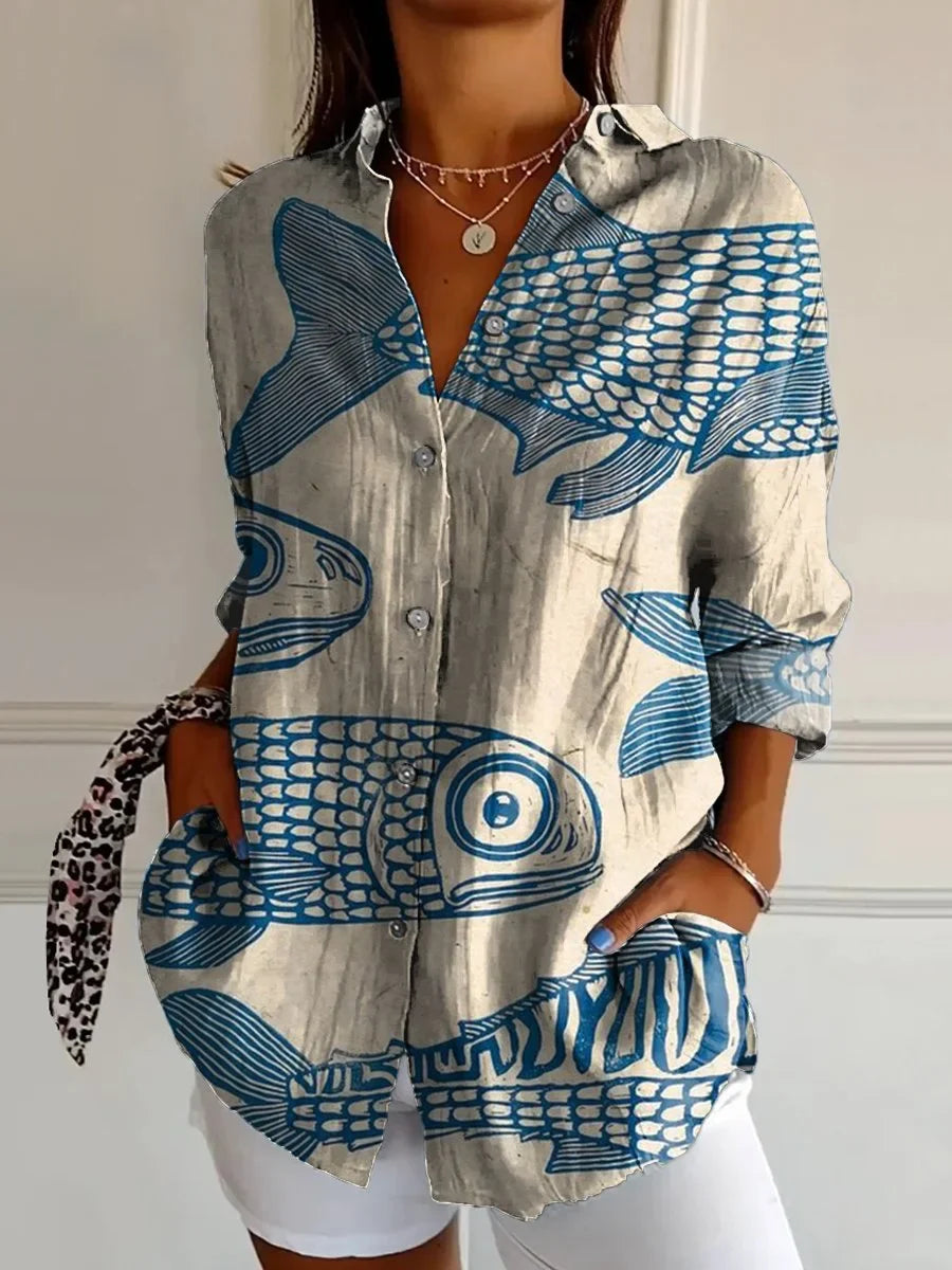 Damen Elegante Button Down Hemd | Langarm