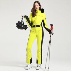 Einteiliger Skianzug für Damen | Wintersportbekleidung in Gelb