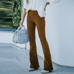 Walker Lange Stretch‑Cordhose in Khaki