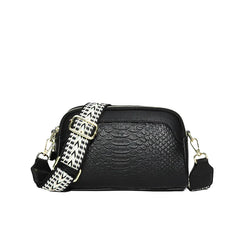 Amara | Verfeinertes PU Leder Schultertasche in Schwarz