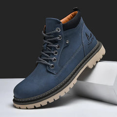 Elegante Lederstiefel in Blau