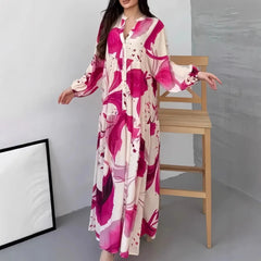 Yumi™ Maxikleid aus Premium-Viskose mit Knopfleiste Vorne in Rosa