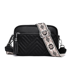 Bianca | Raffiniertes PU Leder-Upgrade-Taschenmodell in Schwarz