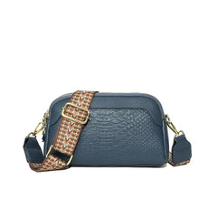 Amara | Verfeinertes PU Leder Schultertasche in Blau