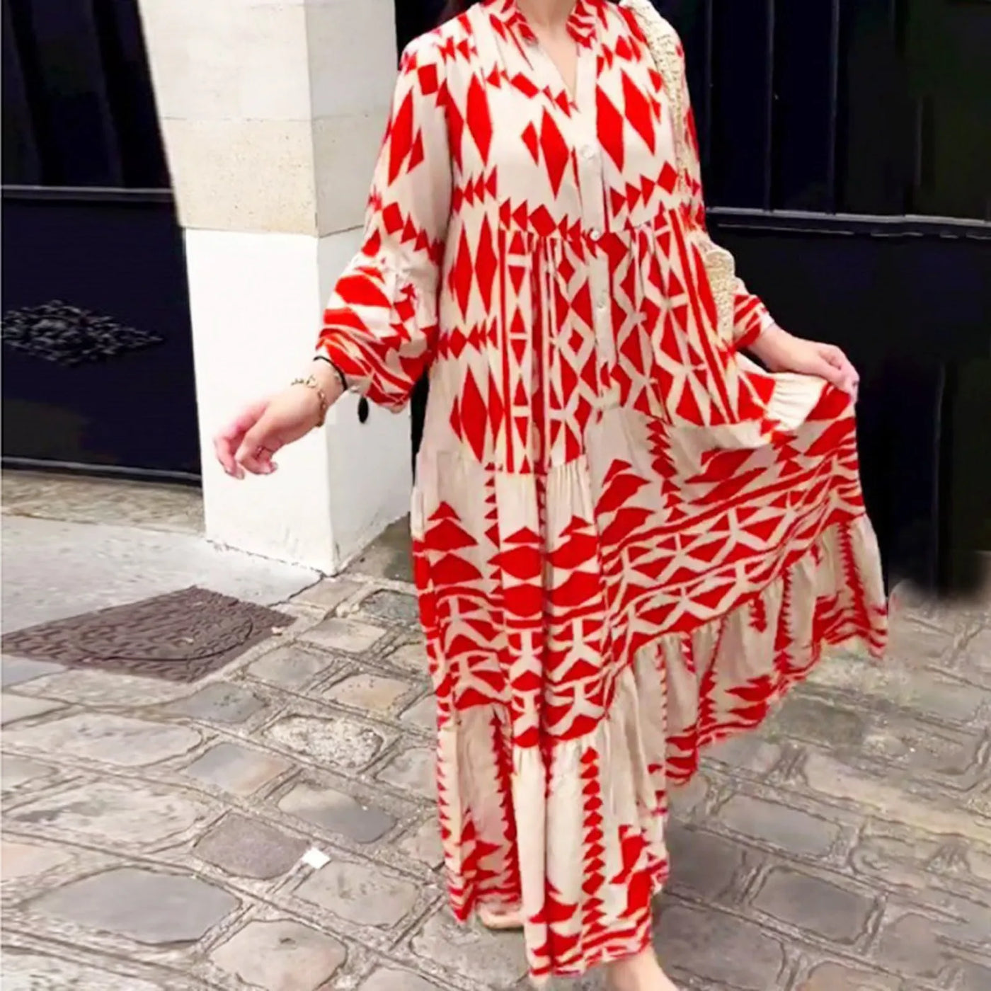 Riviera – Sommerliches Midi-Kleid mit eleganter Note