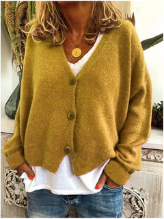 Marie | Elegante Alltags Strickjacke in Gelb