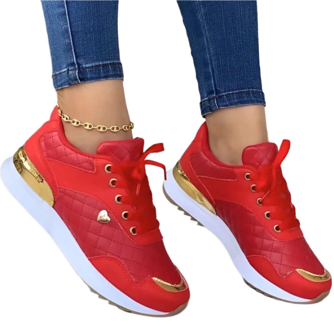 Sheena - Edle Leder-Sneaker aus transparenter Optik