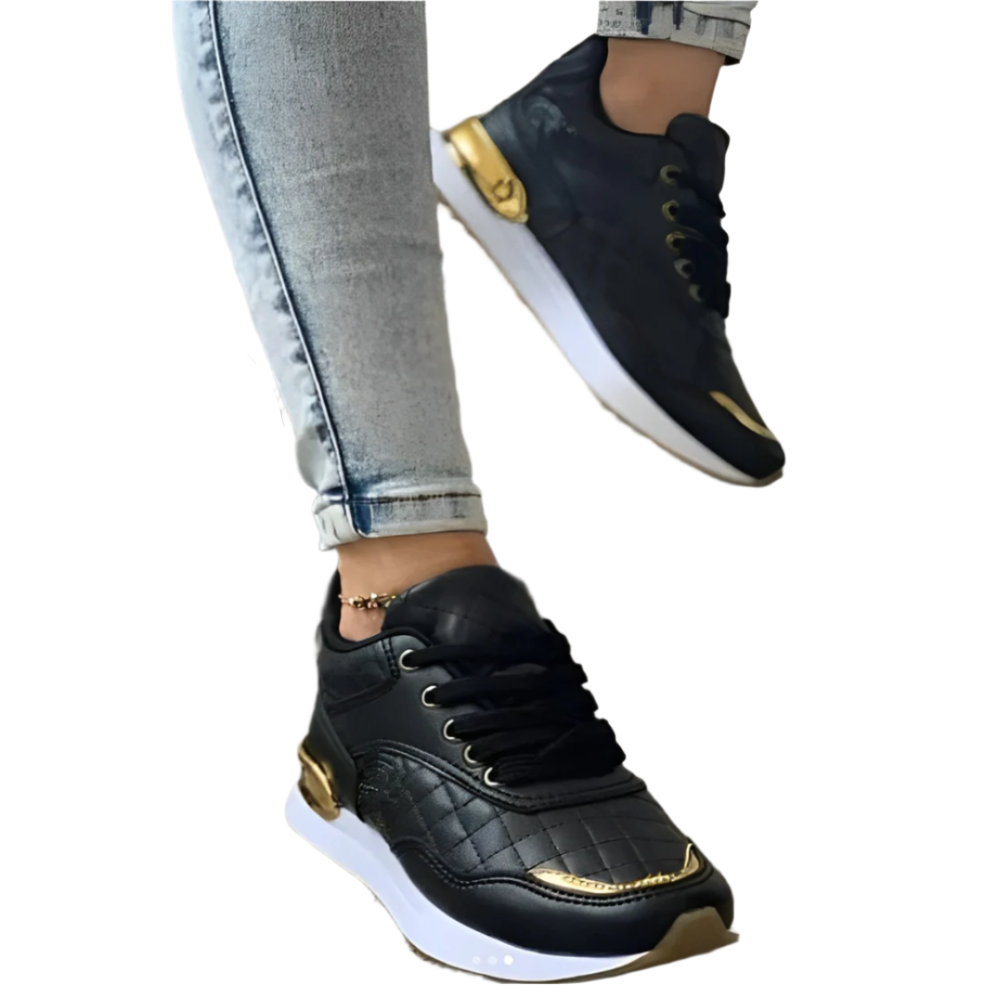 Sheena - Edle Leder-Sneaker aus transparenter Optik