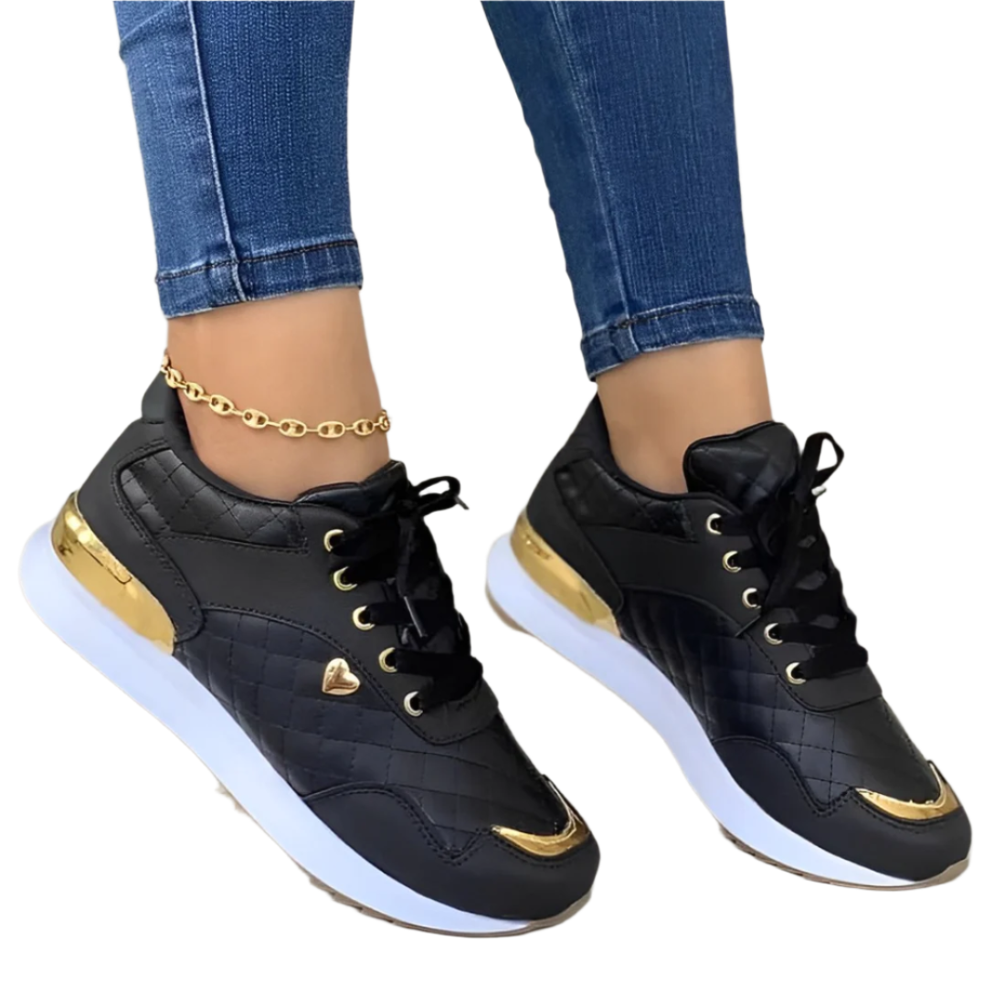 Sheena - Edle Leder-Sneaker aus transparenter Optik