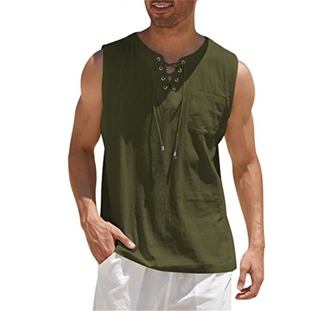 Silvio-Herren Lässiges ärmelloses Shirt
