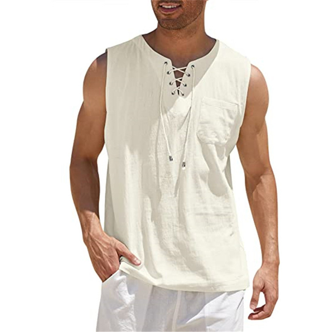 Silvio-Herren Lässiges ärmelloses Shirt