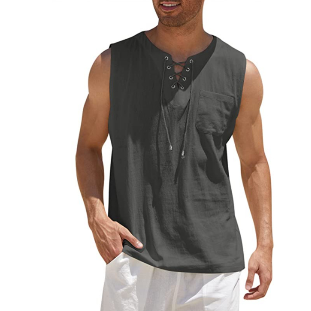 Silvio-Herren Lässiges ärmelloses Shirt