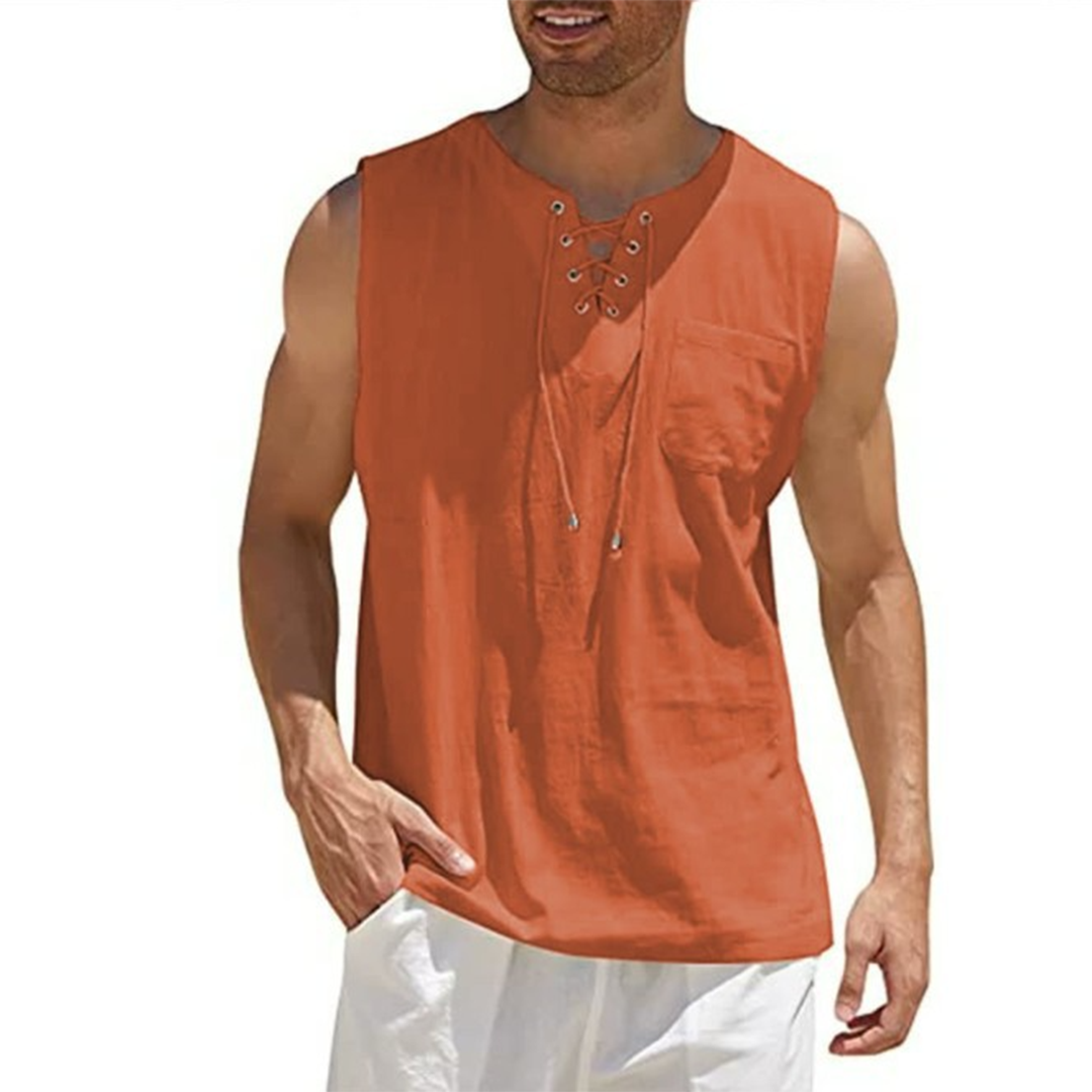 Silvio-Herren Lässiges ärmelloses Shirt