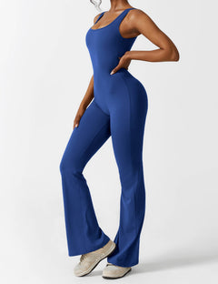 Sionex | Atmungsaktiver Flare-Jumpsuit für Damen Sommer in Königsblau