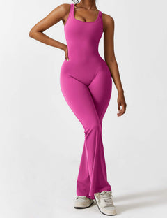 Sionex | Atmungsaktiver Flare-Jumpsuit für Damen Sommer in Rosa