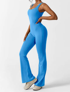Sionex | Atmungsaktiver Flare-Jumpsuit für Damen Sommer in Blau