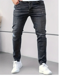 Slim-Fit-Jeans Herren Skinny in Dunkelgrau