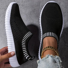 Marlene | Damen Atmungsaktive Freizeit Sneaker in Schwarz