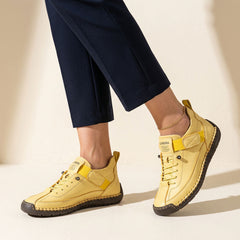 Claudia | Damen Sportliche Flexible Sneaker in Gelb