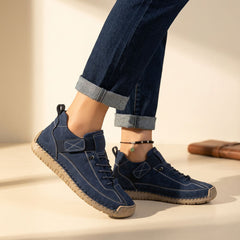 Claudia | Damen Sportliche Flexible Sneaker in Marineblau