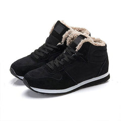 Nereo - Leichter Warmer Fell-Schnee Turnschuh in Schwarz