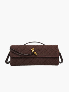 Bianca suede Tasche in Dunkelbraun