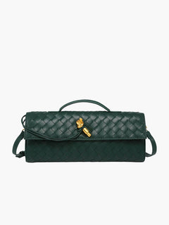 Bianca gewebte Tasche in Dunkelgrün