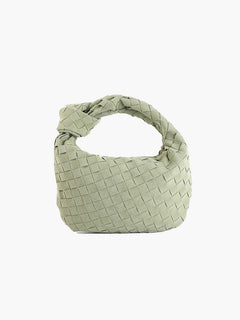 FEMMEHAUS Woven Mini Tasche Wildleder in Olivegrün