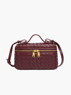 Tara gewebte Tasche in Weinrot