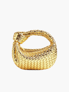 Gewebte Tasche Mini in Gold