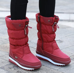 Sofie™ - Rutschfeste und Wasserdichte Schneestiefel aus Kunstfell in Rot