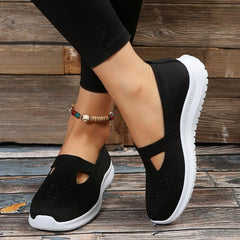 LIZA - Orthopädische Mesh Slip On Turnschuhe in Schwarz