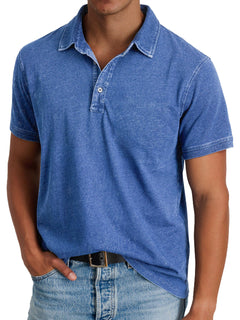 Mila | Klassisches Polo Shirt Herren Elegant in Blau