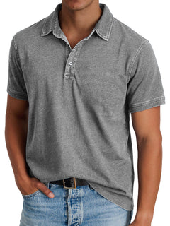 Mila | Klassisches Polo Shirt Herren Elegant in Grau