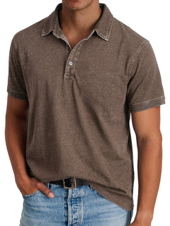 Mila | Klassisches Polo Shirt Herren Elegant in Braun