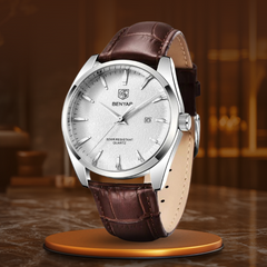 Nikolaus® | Elegante Luxusuhr von in Silber Weiß