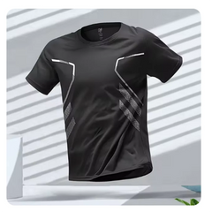 Sören | Herren atmungsaktives Sport Shirt in Schwarz