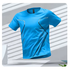 Sören | Herren atmungsaktives Sport Shirt in Blau