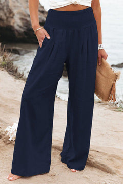 Rina - Komfortable Leinenhose für Damen in Marineblau