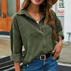 Kordeln Button Up Hemd in Armeegrün