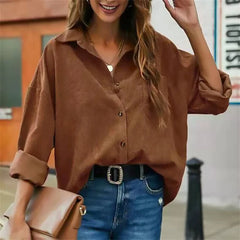 Kordeln Button Up Hemd in Kaffee