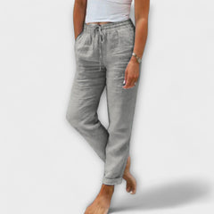 Stacy - Leichte Hose in Grau