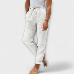 Stacy - Leichte Hose in Weiß