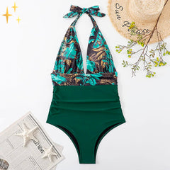 Zita® | Stylischer Low Cut Bikini für Damen in Blumen & Grün