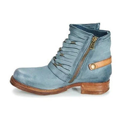 Bettina | Robuste Alltags Stiefeletten in Blau