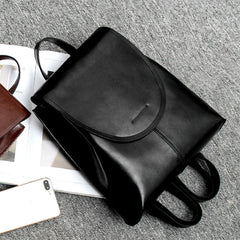 Stilvoller Damen-Laptop-Rucksack für Arbeit und Reisen, strapazierfähiges Material in Schwarz
