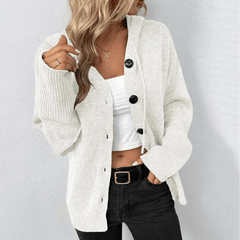 Sonja | Kuschelige Vielseitige Strickjacke in Weiß