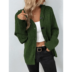 Sonja | Kuschelige Vielseitige Strickjacke in Grün